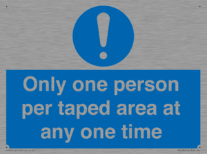 MP6184: Only one person per taped area at any one time