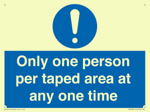 MP6184: Only one person per taped area at any one time