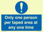 MP6184: Only one person per taped area at any one time