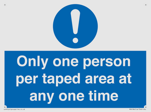 MP6184: Only one person per taped area at any one time