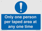 MP6184: Only one person per taped area at any one time