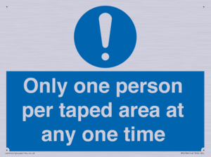 MP6184: Only one person per taped area at any one time