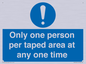 MP6184: Only one person per taped area at any one time