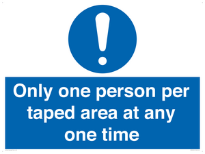 MP6184: Only one person per taped area at any one time