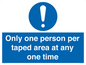 MP6184: Only one person per taped area at any one time
