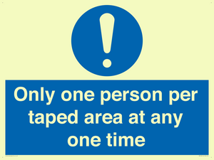 MP6184: Only one person per taped area at any one time