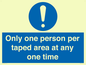MP6184: Only one person per taped area at any one time
