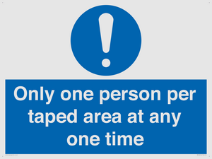 MP6184: Only one person per taped area at any one time