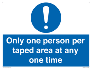 MP6184: Only one person per taped area at any one time