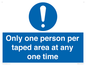 MP6184: Only one person per taped area at any one time