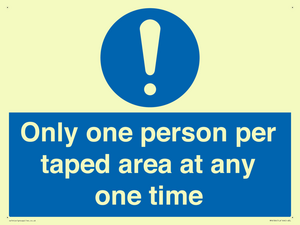 MP6184: Only one person per taped area at any one time