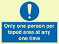 MP6184: Only one person per taped area at any one time