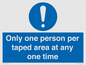 MP6184: Only one person per taped area at any one time