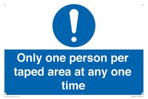 MP6184: Only one person per taped area at any one time
