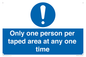MP6184: Only one person per taped area at any one time