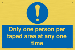 MP6184: Only one person per taped area at any one time