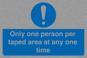 MP6184: Only one person per taped area at any one time