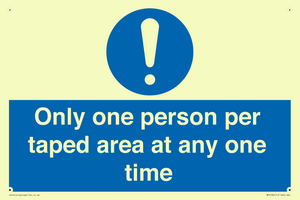 MP6184: Only one person per taped area at any one time