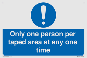 MP6184: Only one person per taped area at any one time