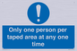 MP6184: Only one person per taped area at any one time