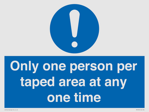 MP6184: Only one person per taped area at any one time