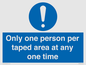 MP6184: Only one person per taped area at any one time