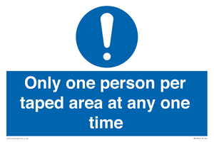 MP6184: Only one person per taped area at any one time