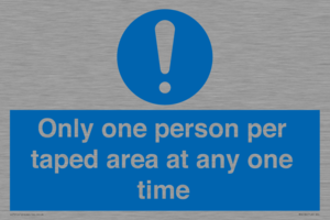 MP6184: Only one person per taped area at any one time
