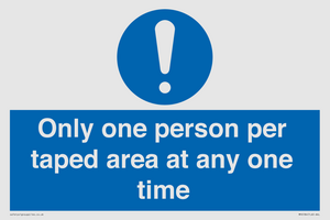 MP6184: Only one person per taped area at any one time