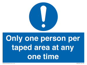 MP6184: Only one person per taped area at any one time