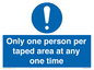 MP6184: Only one person per taped area at any one time