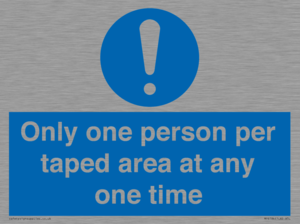MP6184: Only one person per taped area at any one time
