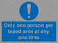 MP6184: Only one person per taped area at any one time