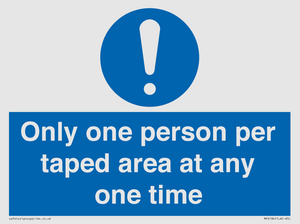 MP6184: Only one person per taped area at any one time