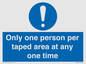 MP6184: Only one person per taped area at any one time