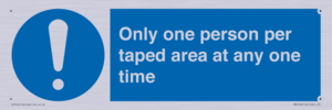MP6184: Only one person per taped area at any one time