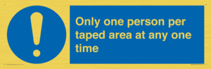 MP6184: Only one person per taped area at any one time