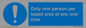 MP6184: Only one person per taped area at any one time