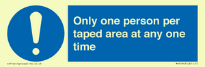 MP6184: Only one person per taped area at any one time