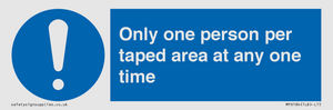 MP6184: Only one person per taped area at any one time