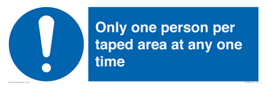 MP6184: Only one person per taped area at any one time