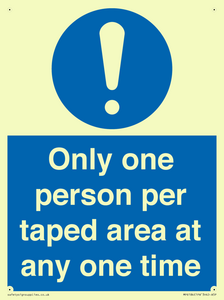 MP6184: Only one person per taped area at any one time