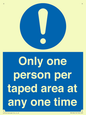 MP6184: Only one person per taped area at any one time