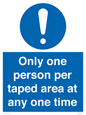 MP6184: Only one person per taped area at any one time