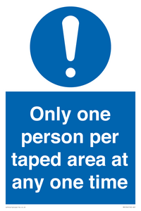 MP6184: Only one person per taped area at any one time