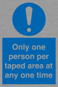 MP6184: Only one person per taped area at any one time