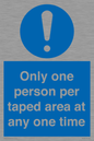 MP6184: Only one person per taped area at any one time