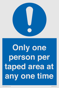 MP6184: Only one person per taped area at any one time