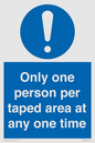 MP6184: Only one person per taped area at any one time