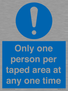 MP6184: Only one person per taped area at any one time